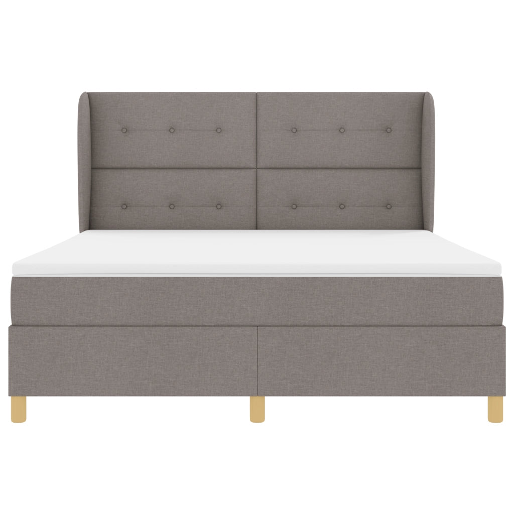 Materasso a Molle con Rete Tortora 180x200 cm Tessuto