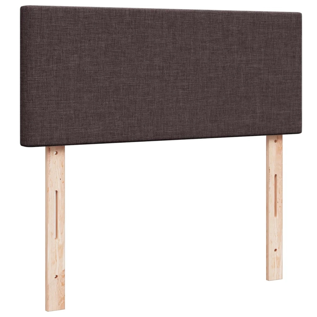 Giroletto a Molle con Materasso Marrone Scuro 120x190cm Tessuto