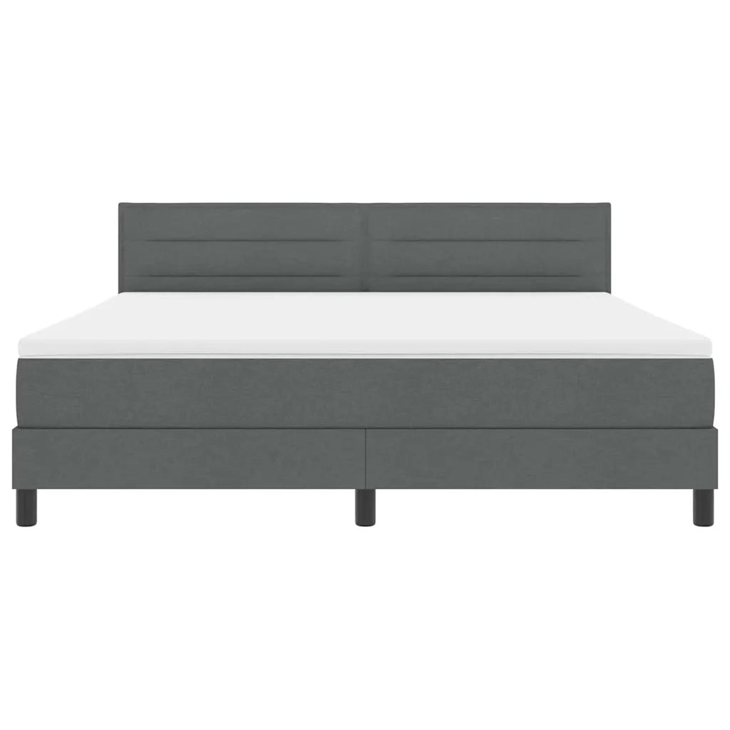 Letto a molle con testiera Grigio scuro 180 x 200 cm Tessuto 3338630