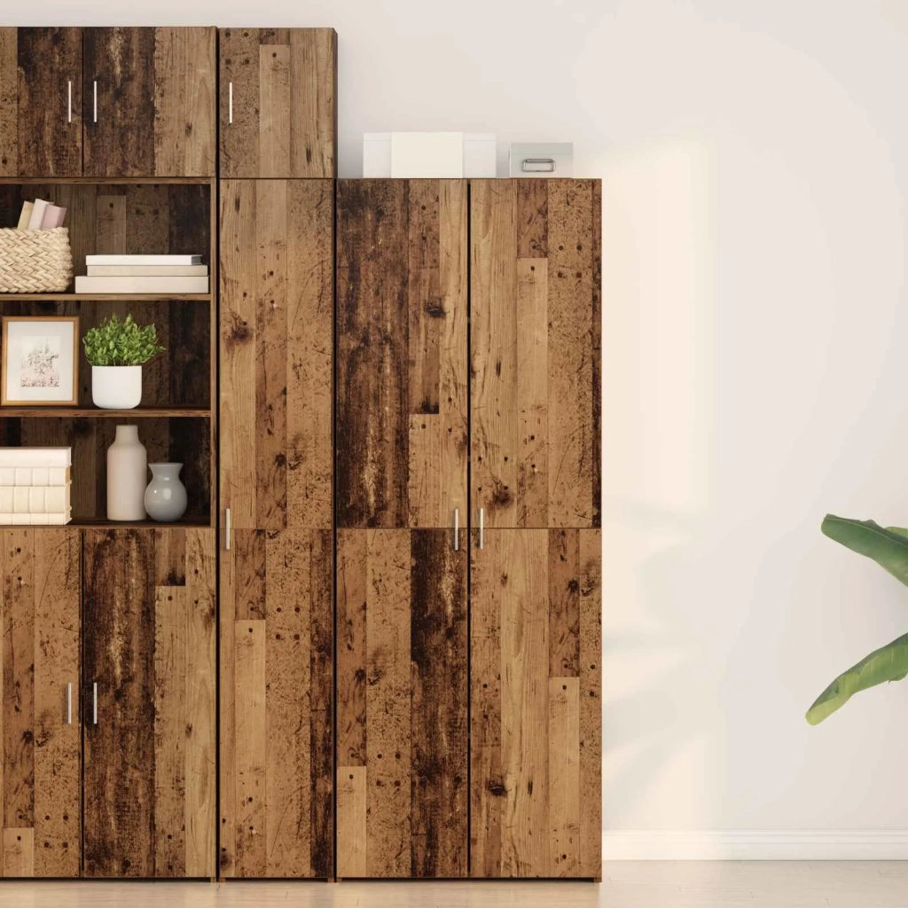 Credenza 2 pcs Legno vecchio 70 x 42,5 x 185 cm 3365588