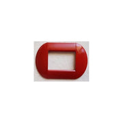 Trade Shop - Placca Placche Placchette Compatibili Living International Light Bombate Bticino - Rosso -7 Fori     -