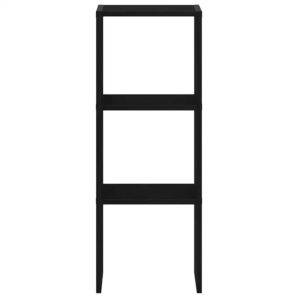 Libreria Impilabili Rovere Nero 30x30x80 cm Legno Multistrato 858805