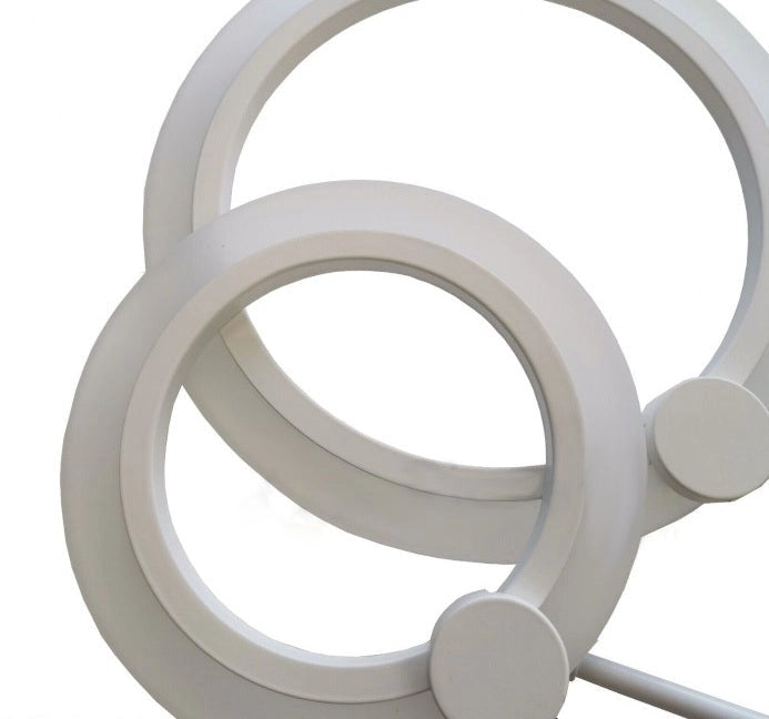 Plafoniera LED Soffitto 6 Anelli 51W 2550LM CCT Switch 3000K 4000K 6500K Fascio 300° Acrilico Bianco IP20