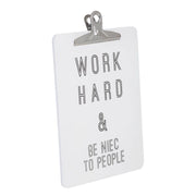 Porta banconote in legno bianco con clip 22x34x3h