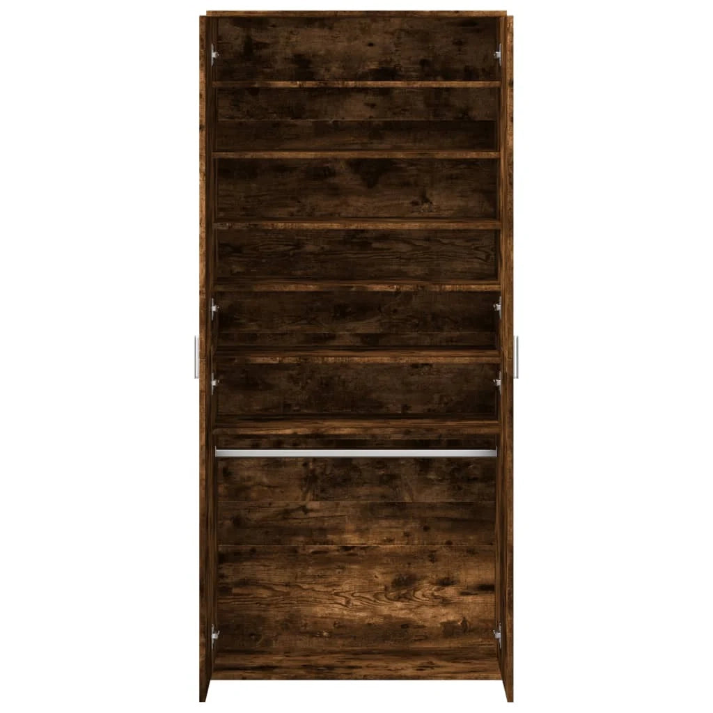 Scarpiera mobile contenitore per scarpe mobile per ingresso/corridoio/soggiorno 80 x 39 x 178 cm legno ingegnerizzato marrone 02_0021597
