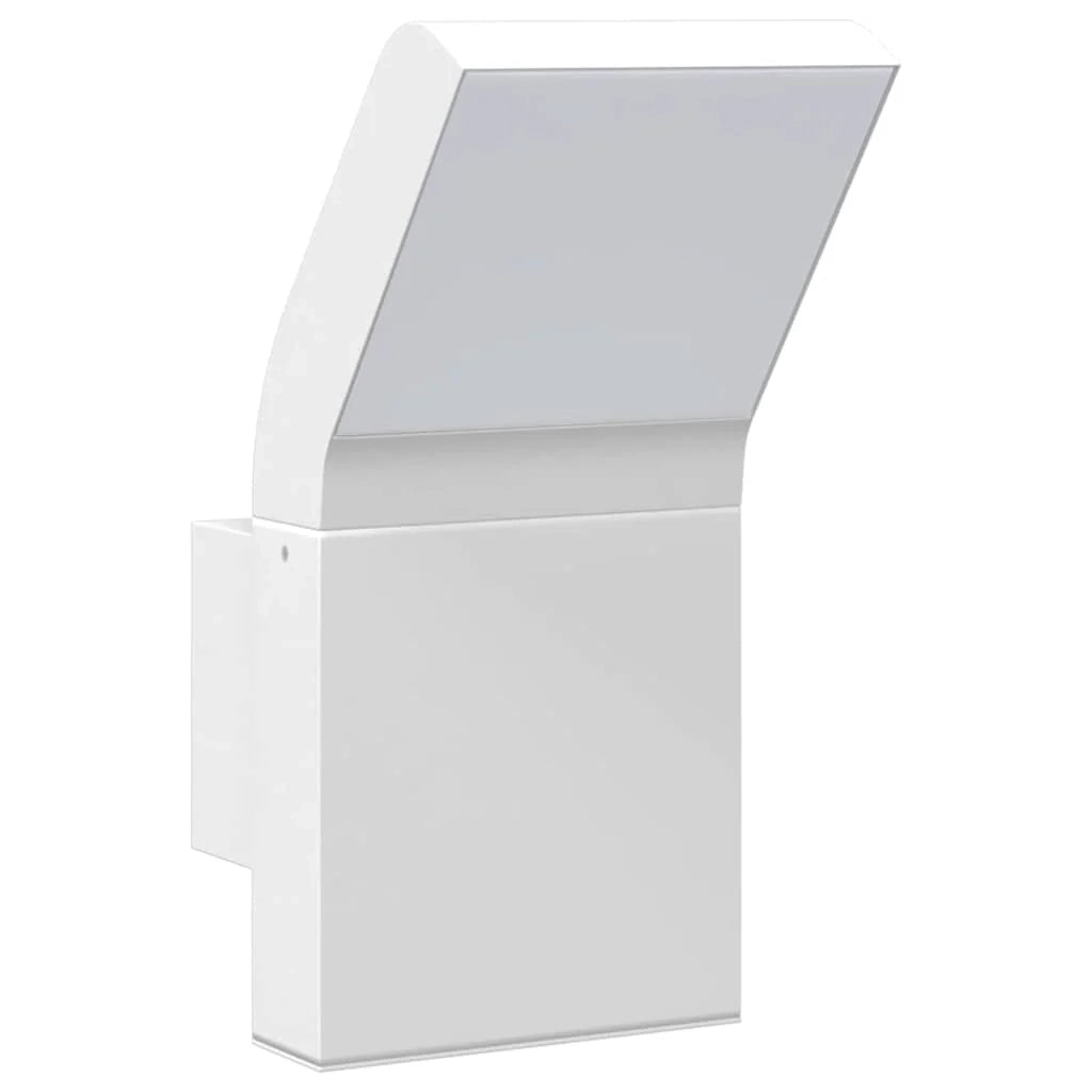 Set di 2 applique LED da esterno resistenti alle intemperie 10 x 15 x 22 cm alluminio bianco 02_0056588