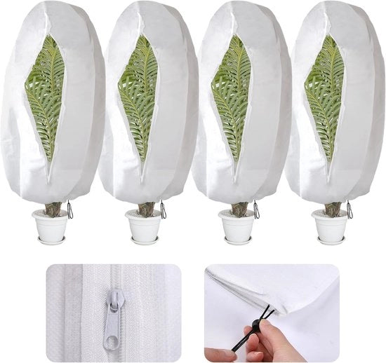Set di protezione invernale per piante, contenitore per piante da interno con chiusura a cerniera e cordino, impermeabile e resistente alle scalfitture, 120x80 cm