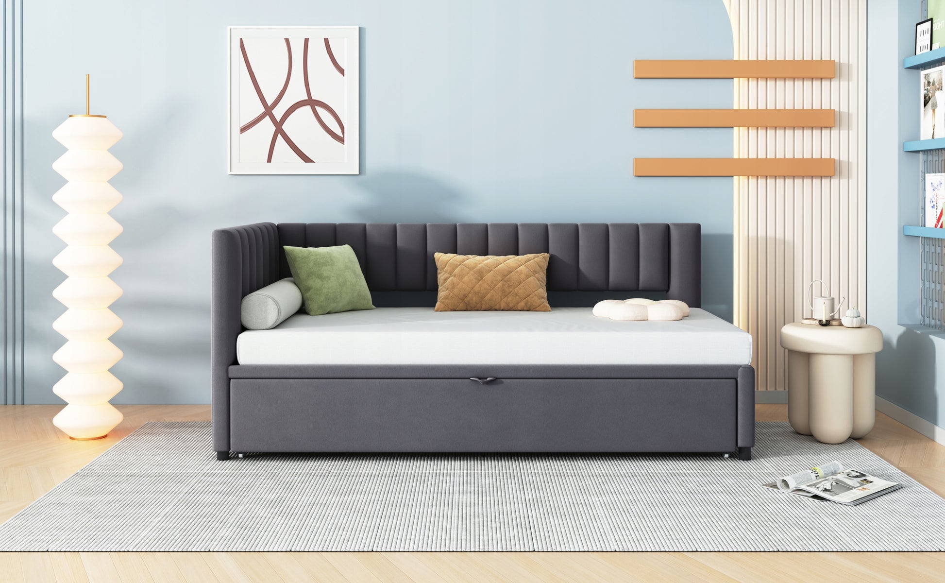 Divano letto angolare - Xylo - 90/180x200 - Grigio