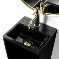 Lavabo Monolitico Rea Kamila Black