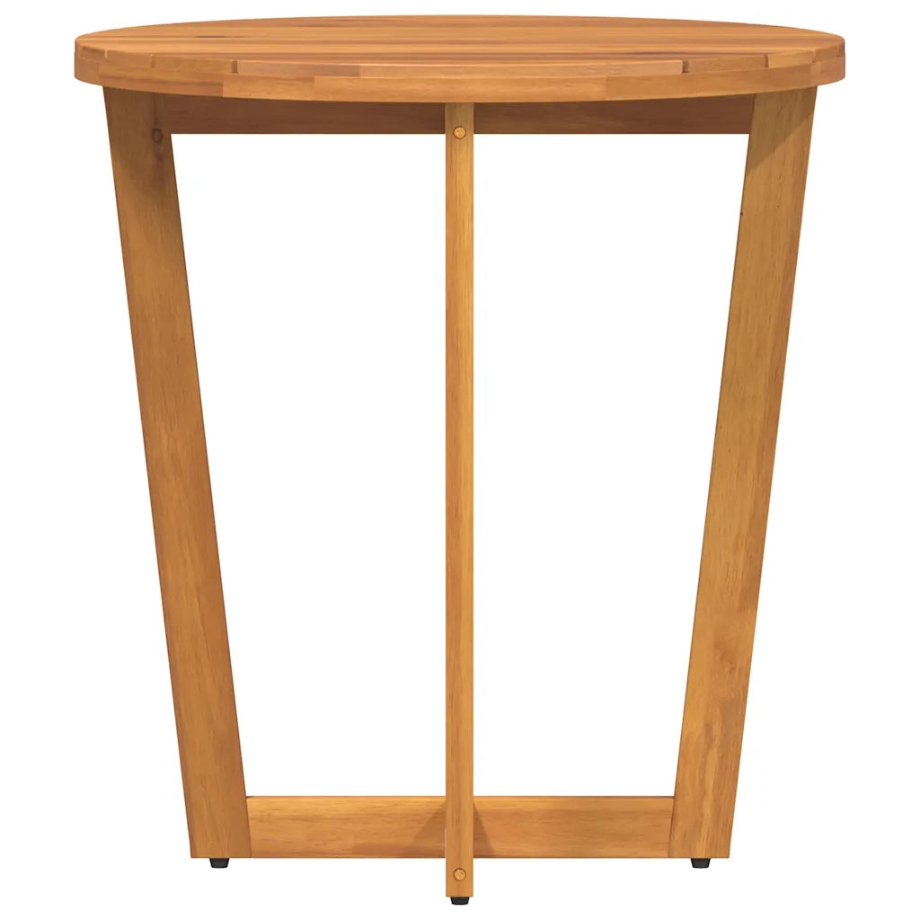 Tavolino da giardino rotondo Ø70x75 cm in Legno Massello di Acacia 4108133