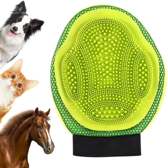 Manopole per rimozione del pelo degli animali - Manopole massaggianti e curative per cani, gatti e cavalli con pelo lungo e corto