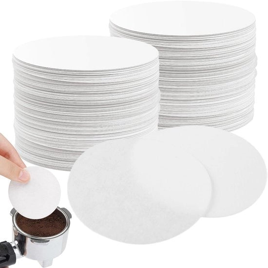 Filtro per caffè in carta naturale 500 pezzi - Filtro per caffè a forma rotonda 58 mm - Cellulosa naturale - Ambientalmente compatibile - Filtrazione efficiente - Conserva l'aroma - Filtro per caffè
