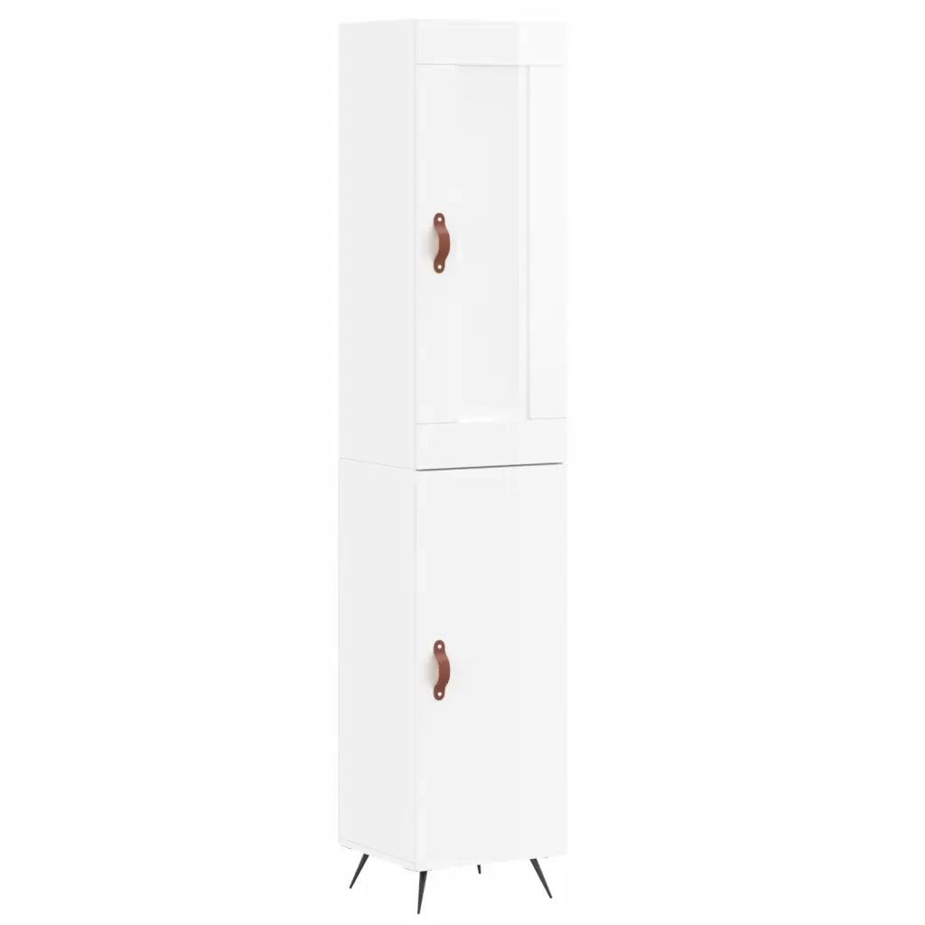 Credenza 34,5x34x180 cm in Legno Multistrato Bianco Lucido 3200107