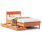 Letto singolo | Letto per adulti | Letto senza Materasso Marrone Cera 90x190 cm in Legno di Pino