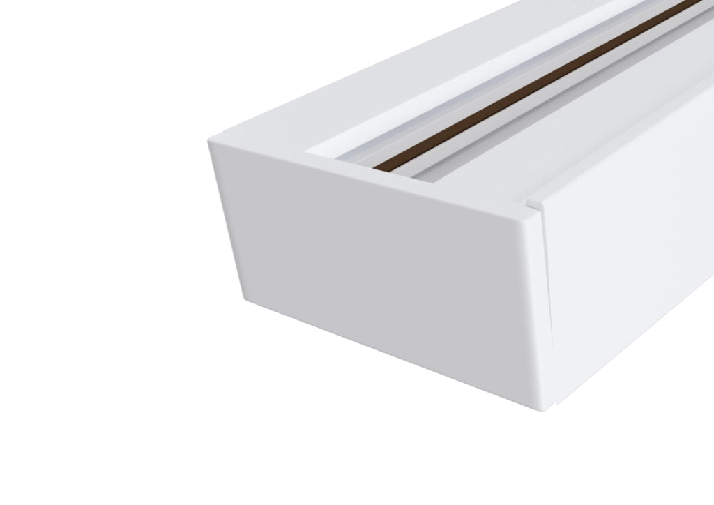 Binario per Faretti 2m in Alluminio per Sistema Illuminazione Binario Monofase Bianco