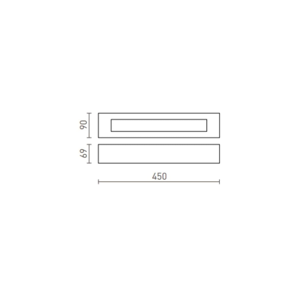 Lampada ROLO 45  da parete  gesso 230V E14 2x11W