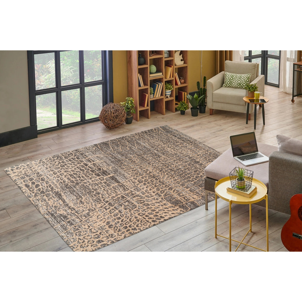Tappeto moderno Davis 300 Beige effetto animalier