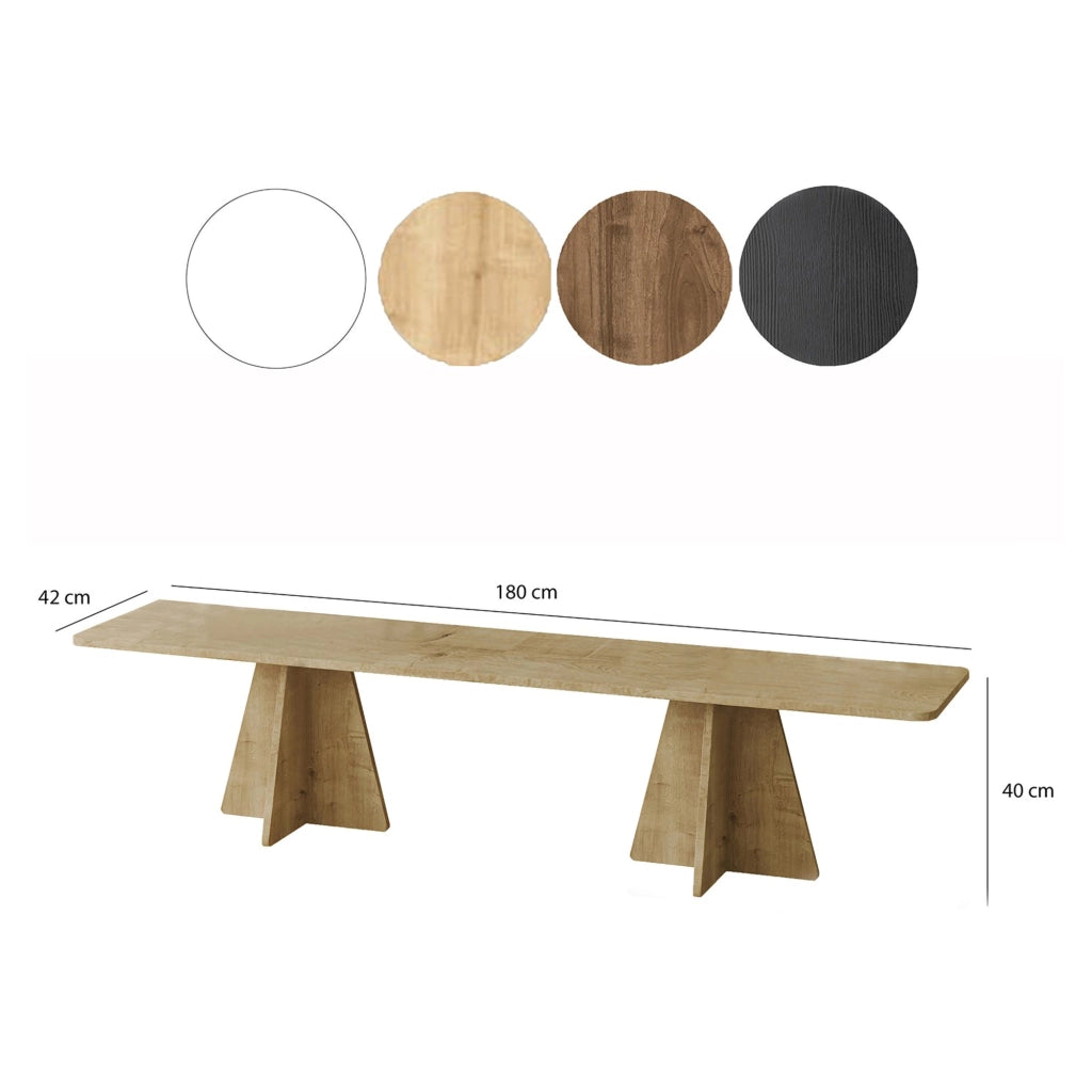 Cairano, Mobile Porta tv Peso Supportato 40 kg, 180x42x40h cm Marrone Rovere