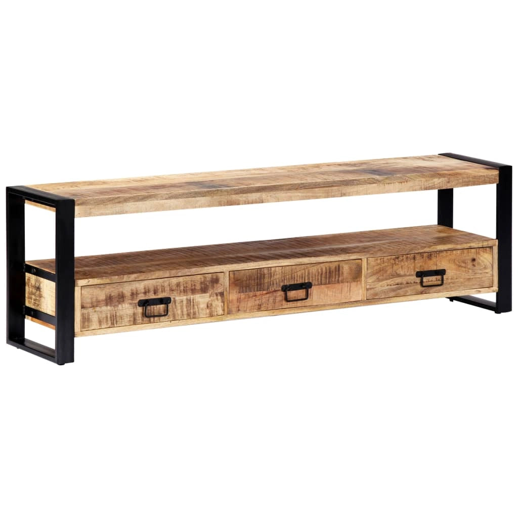 Pratica credenza porta TV di design 150 cm legno massello di mango 2502013