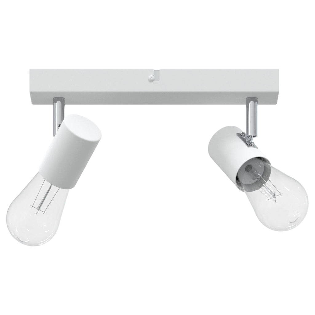 Faretto da soffitto vitaXL 2 vie regolabile bianco E27