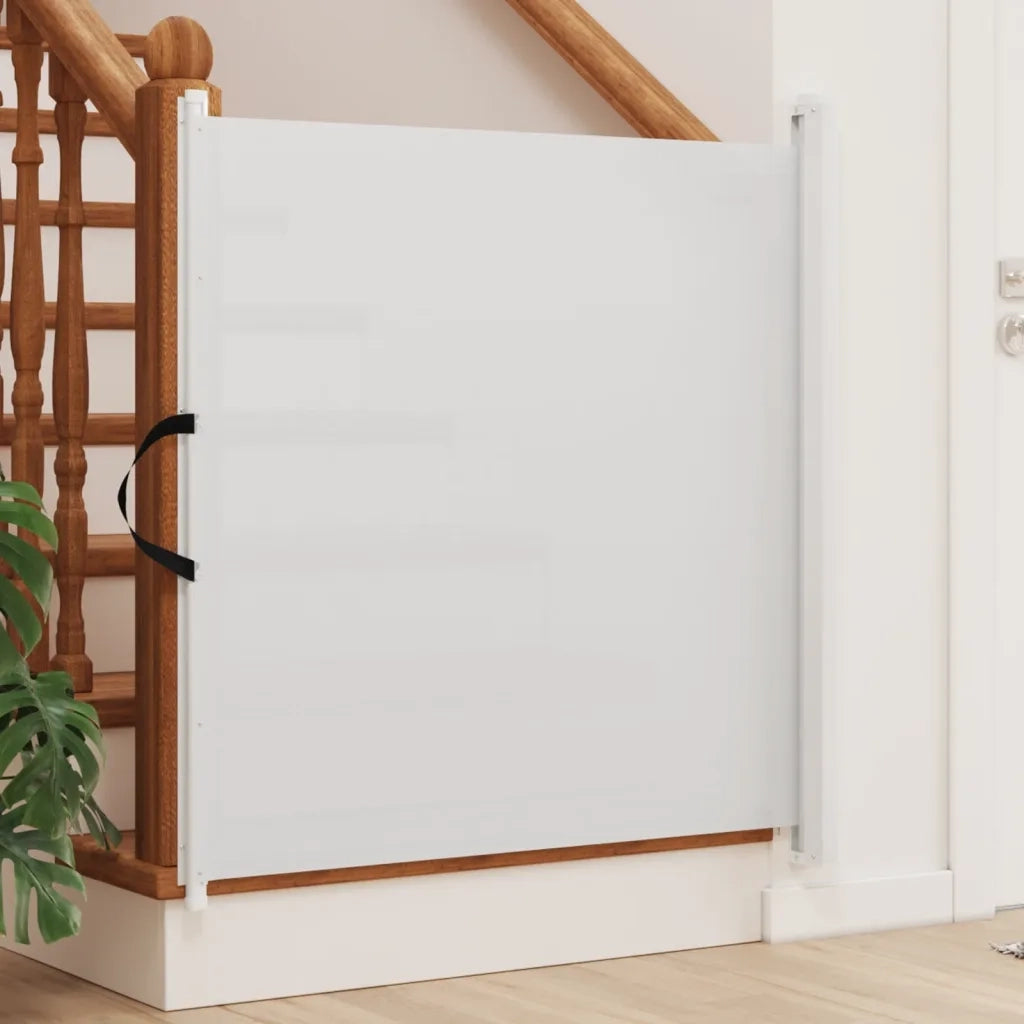 Cancelletto Retrattile per Animali Domestici Bianco 117,5x125cm 4004130