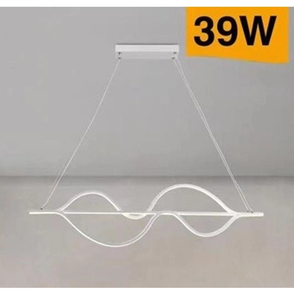 Trade Shop - Lampadario Led A Sospensione 39 Watt Moderno Onde Luce 6500k 4000k 3000k B64-b -