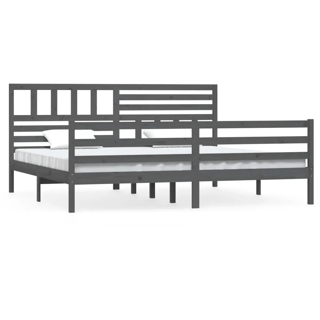 Giroletto Grigio in Legno Massello di Pino 200x200 cm