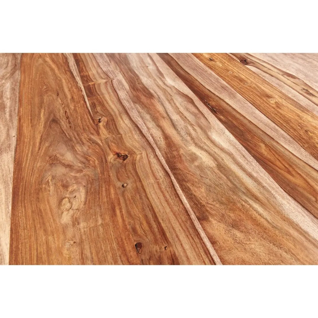 ARKAYA Legno massiccio di sheesham verniciato e metallo nero 200 cm Spessore del piano 35 mm Stile industriale