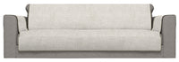 Copridivano con Copri Braccioli Seduta 60 cm in Poliestere Beige