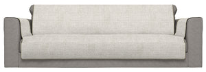 Copridivano con Copri Braccioli Seduta 60 cm in Poliestere Beige