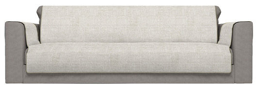 Copridivano con Copri Braccioli Seduta 60 cm in Poliestere Beige