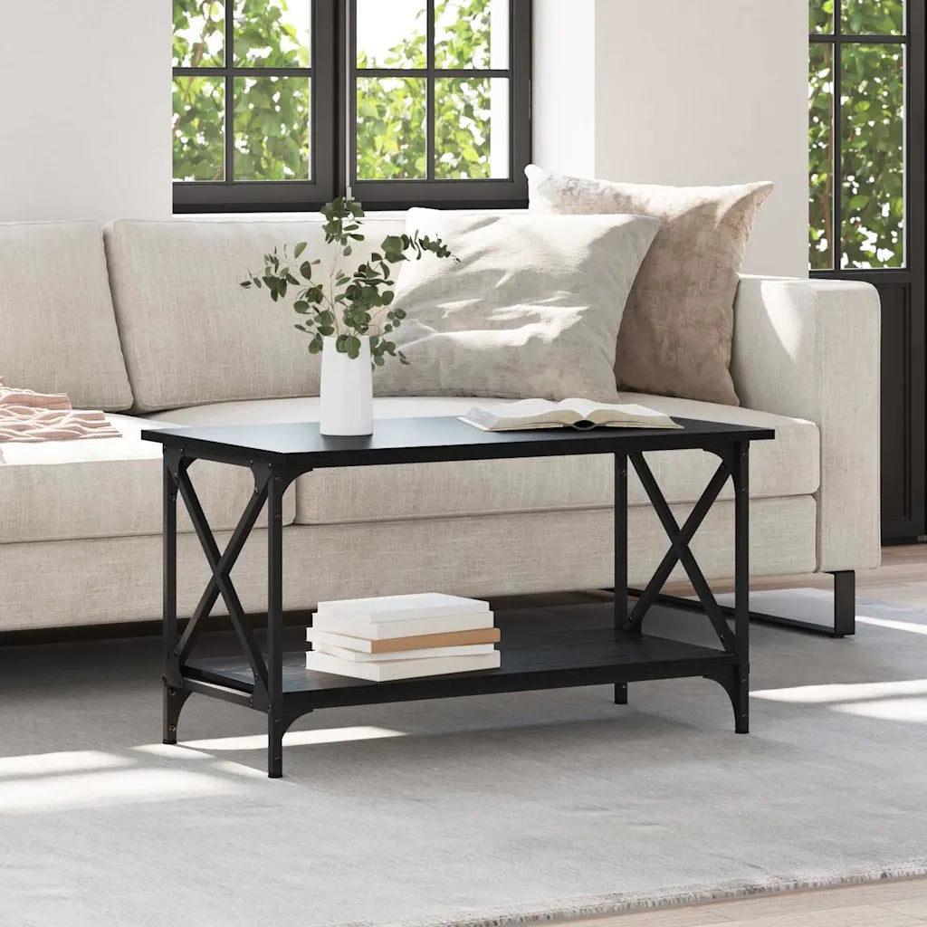 Tavolino da salotto Rovere nero 80 x 45 x 45.5 cm 875733