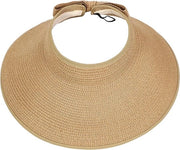 Cappello estivo con bordo ampio e foro a coda di cavallo - Ripiegabile per spiaggia e piscina