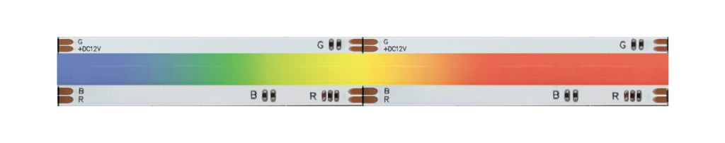 Striscia led COB IP20 5m RGB 12V 15W/MT