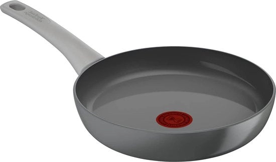 Piastra di cottura ceramica 24cm - Antifiammante - Alluminio riciclato - Segnale termico - Senza PFAS - Grigio