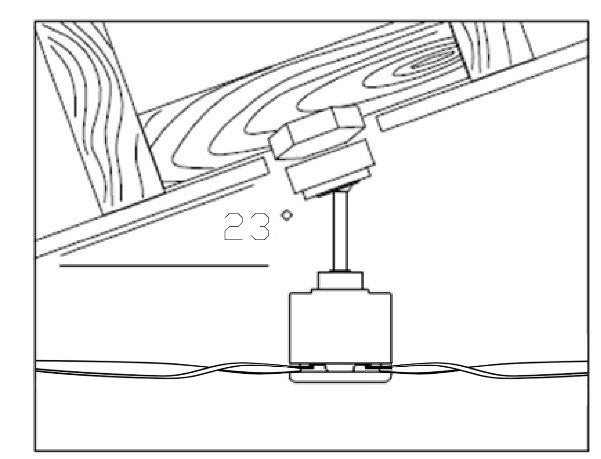 Vam Ventilatore da soffitto a risparmio energetico FACTORY Wi-Fi nero 107 cm telecomando 6 velocità