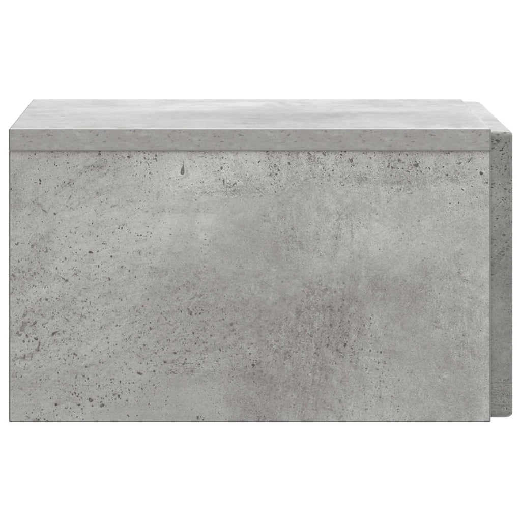 Mobiletto da notte a muro Grigio Cemento 33 x 34,5 x 20 cm