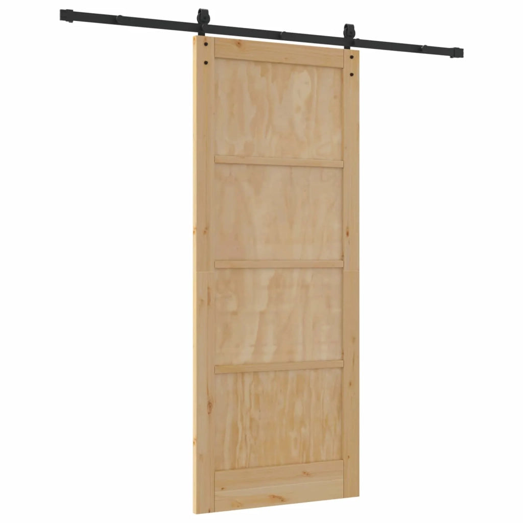 Porta scorrevole Naturale 86 x 211 cm Legno Massello di Pino