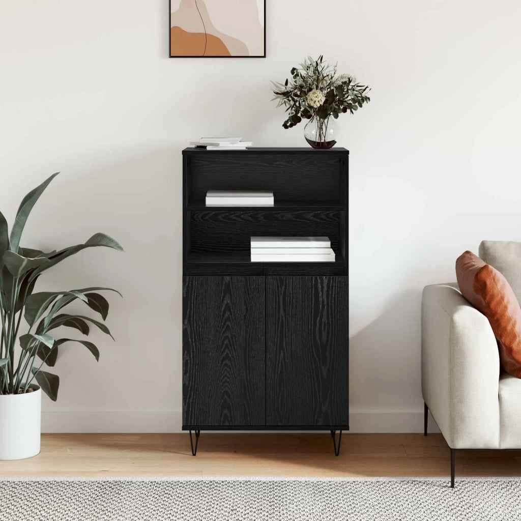 Credenza Nero 60 x 36 x 110 cm Legno multistrato 879621