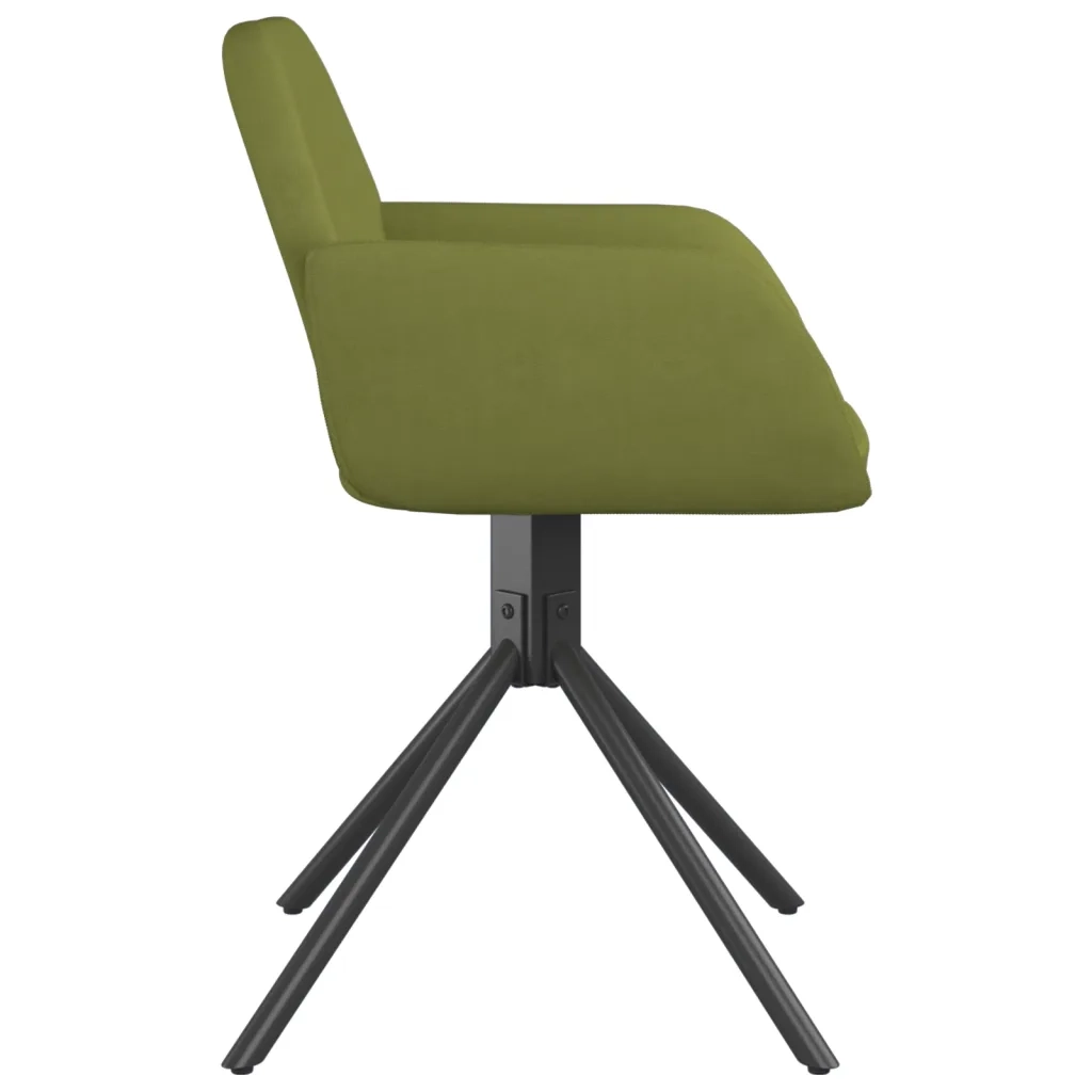 Sedie da Pranzo Girevoli 2 pz Verde Chiaro in Velluto cod mxl 18065