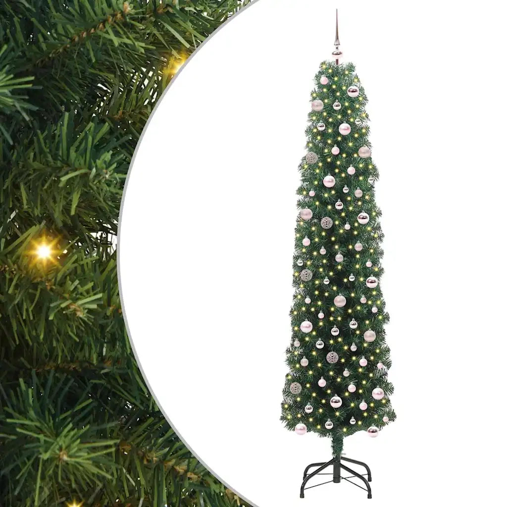 Albero di Natale artificiale con 300 LED Verde 240 cm 3394971