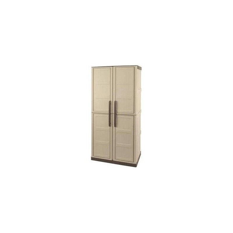 ARMADIO PORTASCOPE CON 3 RIPIANI IN PLASTICA BEIGE DIMENSIONI 70X39XH165 CM