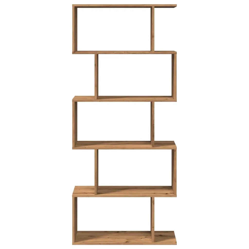 Libreria 5 Ripiani Rovere Artigianale 70x24x161 cm Truciolato 858101
