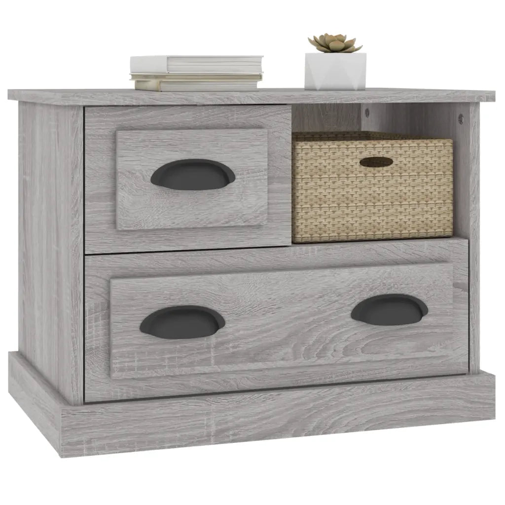 Comodino Grigio Sonoma 60x39x45 cm 816366