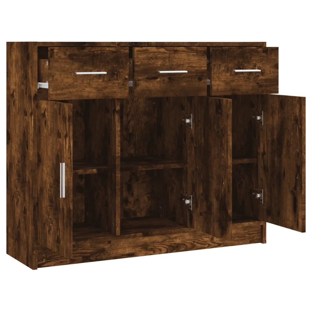 Credenza-Buffet-Armadio da cucina Rovere Fumo 91x28x75 cm in Legno Multistrato