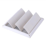 Ventilatore elettrico in plastica - Griglia di ventilazione bianca - Ventilazione - Valvola di scarico - Griglia di protezione contro la pioggia - Diametro interno 5,14 mm - Griglia di aerazione