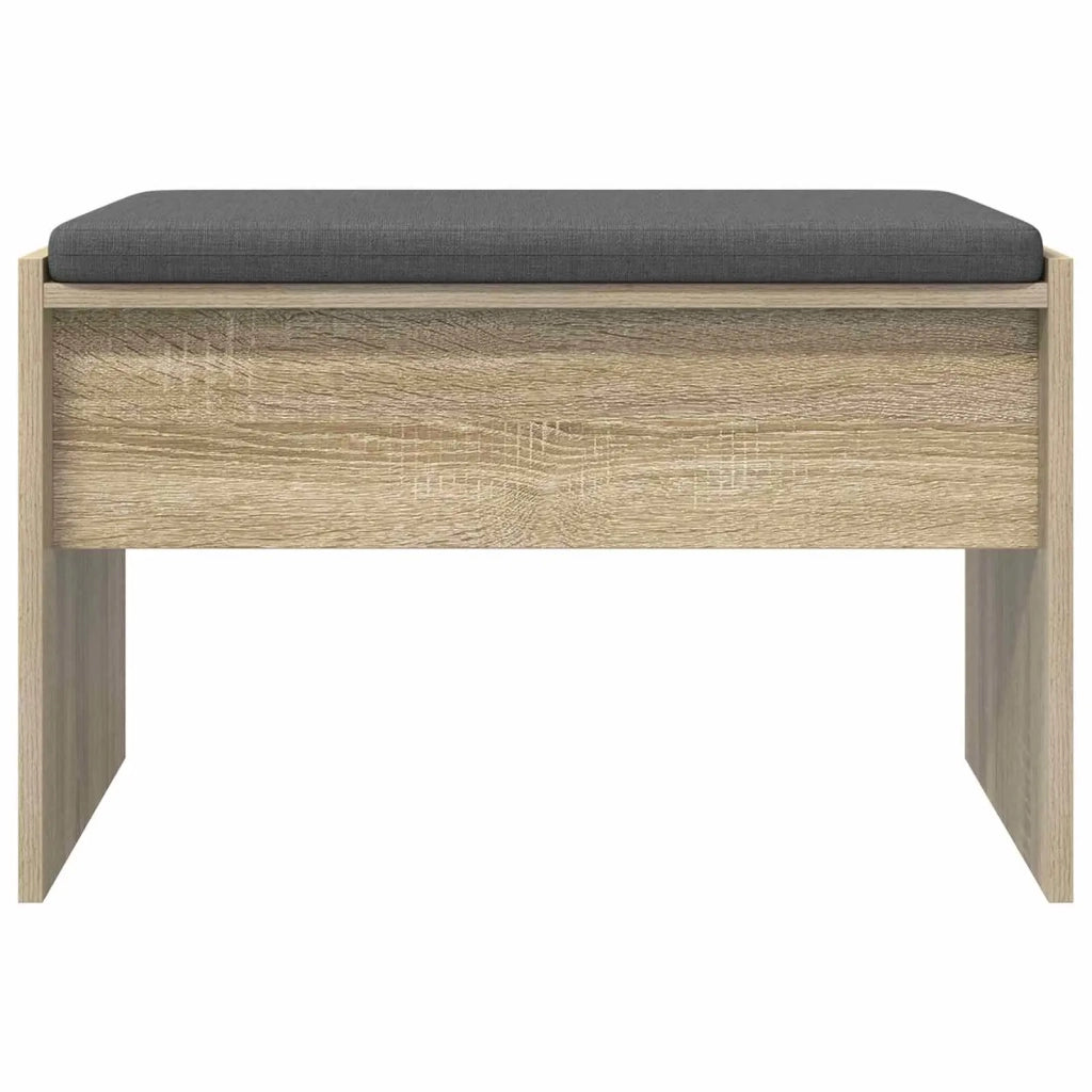 Panca per ingresso con cuscino Rovere Sonoma 63 x 38 x 40 cm