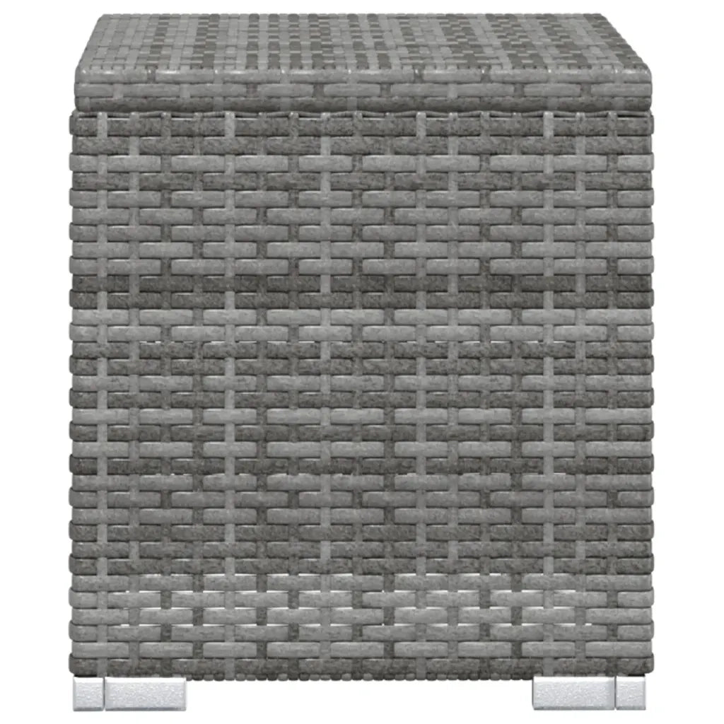 Lettini Prendisole con Tavolino 3 pz in Polyrattan Grigio 3057665