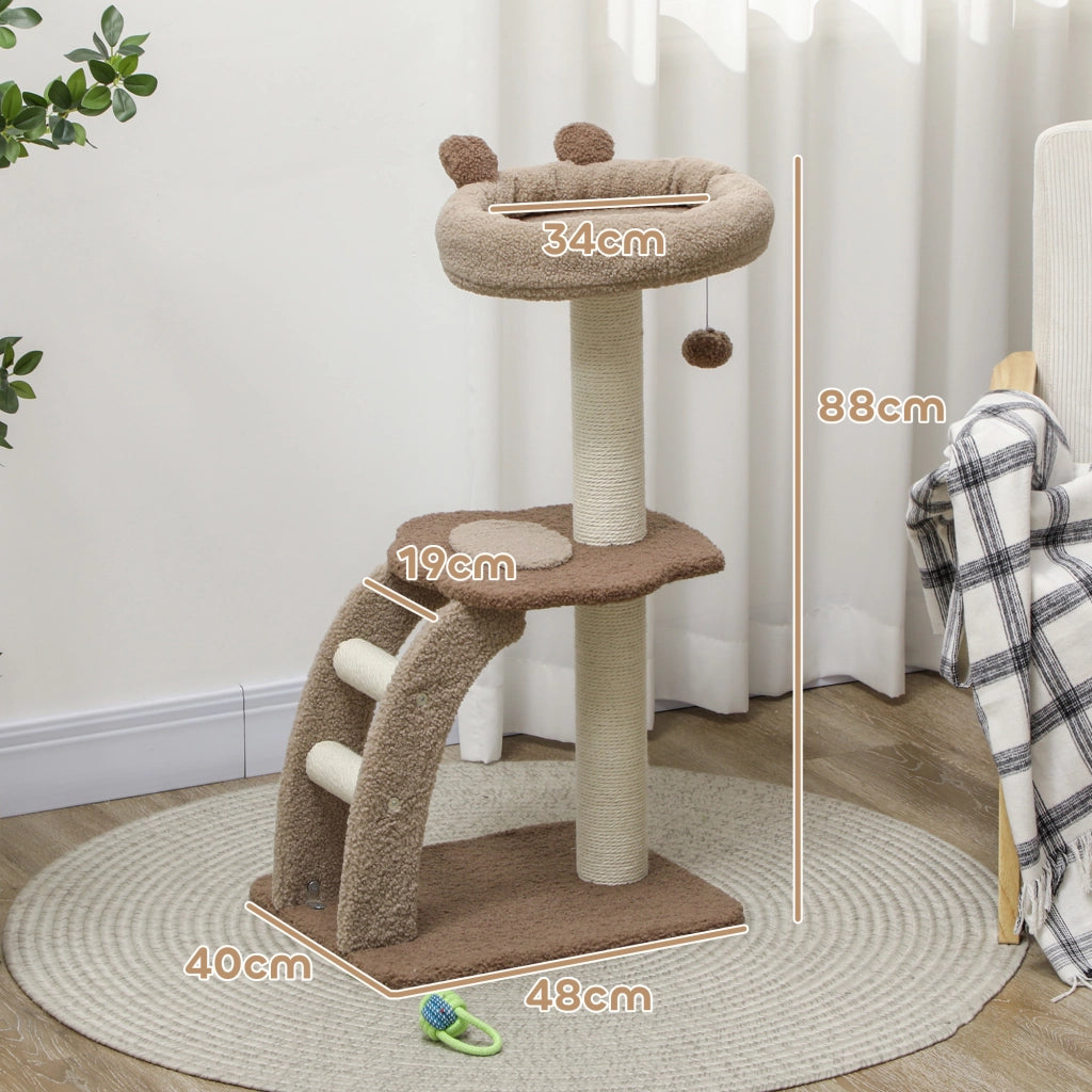 Albero per Gatti ¨C zephmum ¨C Marrone, 88 cm