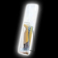 Specchio a Figura Intera LED, Controllo Touch, Senza Cornice, 40 x 150 cm, Trasparente